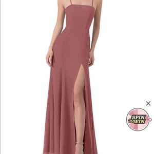 Azazie Terracotta Cosette bridesmaid dress